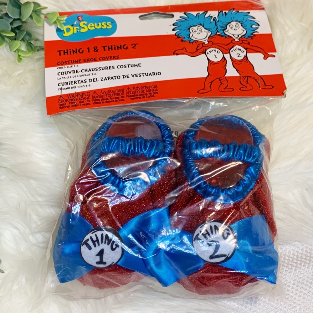 Dr. Seuss Cat in the Hat: Thing 1&2 Costume Shoe Covers Kids - Picture 5 of 7